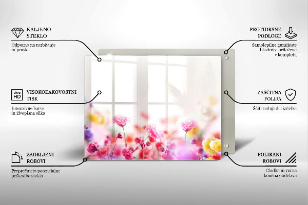 Szklana deska do krojenia Łąka kwiatów