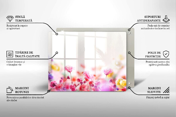 Szklana deska do krojenia Łąka kwiatów