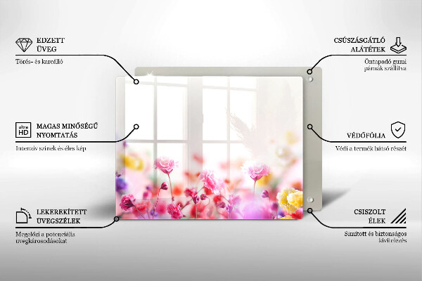 Szklana deska do krojenia Łąka kwiatów