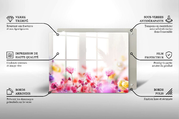 Szklana deska do krojenia Łąka kwiatów