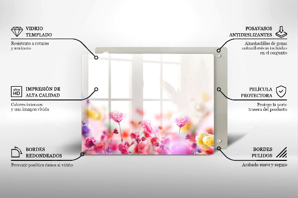 Szklana deska do krojenia Łąka kwiatów