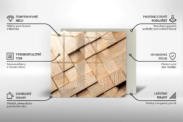 Deska kuchenna Drewniane kwadraty