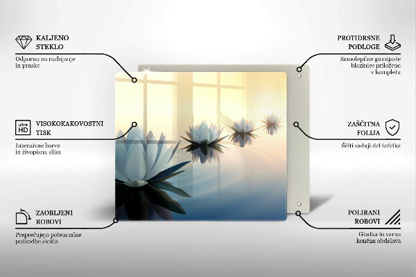 Deska kuchenna Kwiaty lilie na wodzie