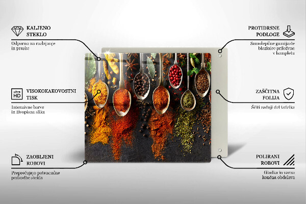 Deska kuchenna Łyżki z przyprawami