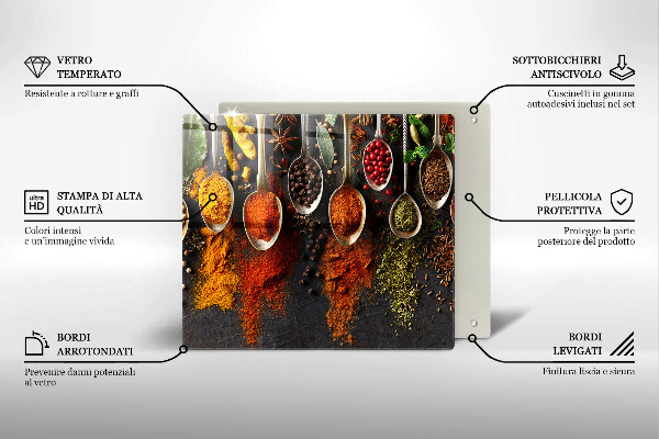 Deska kuchenna Łyżki z przyprawami