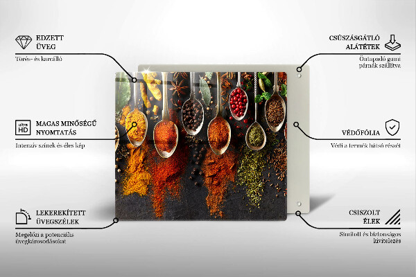 Deska kuchenna Łyżki z przyprawami