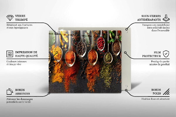 Deska kuchenna Łyżki z przyprawami