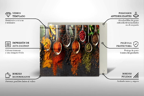 Deska kuchenna Łyżki z przyprawami