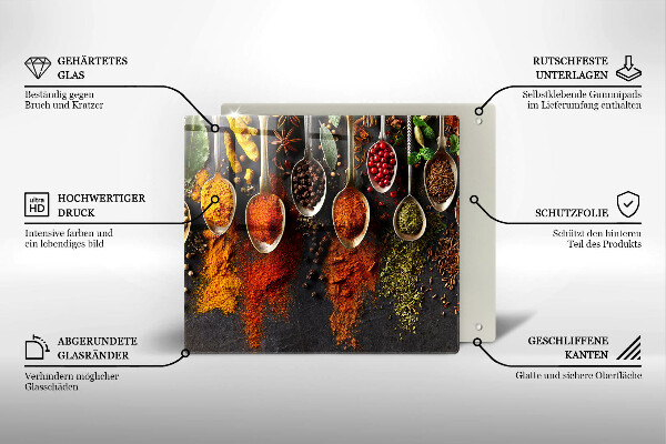 Deska kuchenna Łyżki z przyprawami