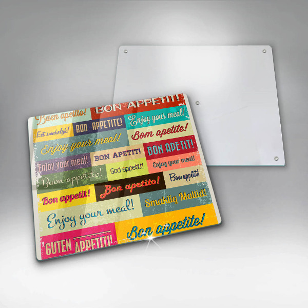 Deska kuchenna Napisy Smacznego języki
