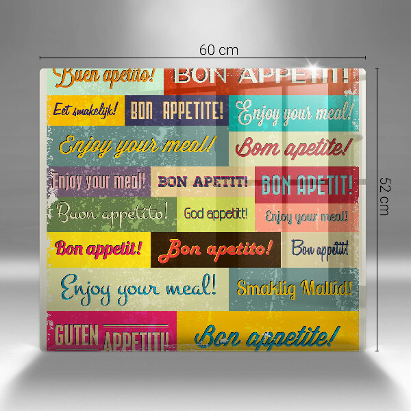 Deska kuchenna Napisy Smacznego języki