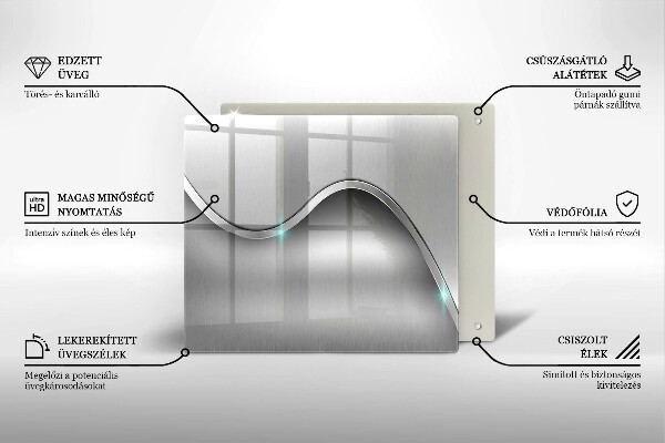 Deska kuchenna Metalowa abstrakcja