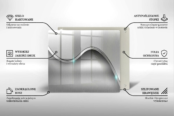 Deska kuchenna Metalowa abstrakcja