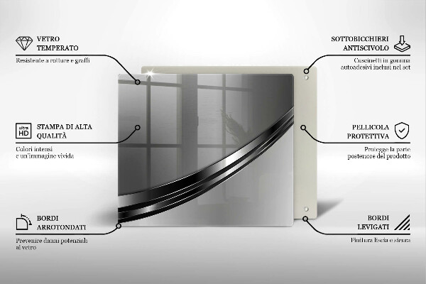 Deska kuchenna Metalowa abstrakcja