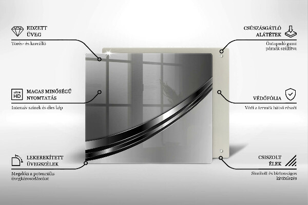 Deska kuchenna Metalowa abstrakcja