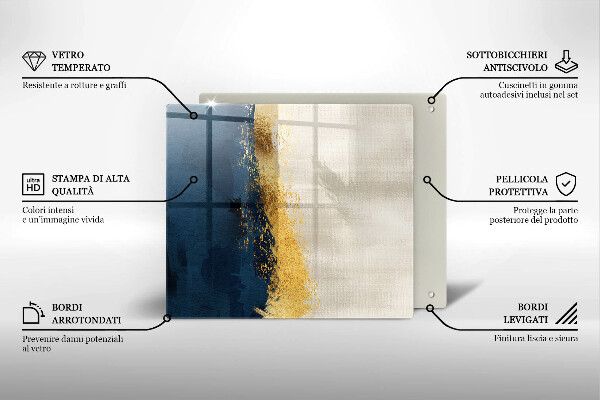 Deska kuchenna Abstrakcja złoto