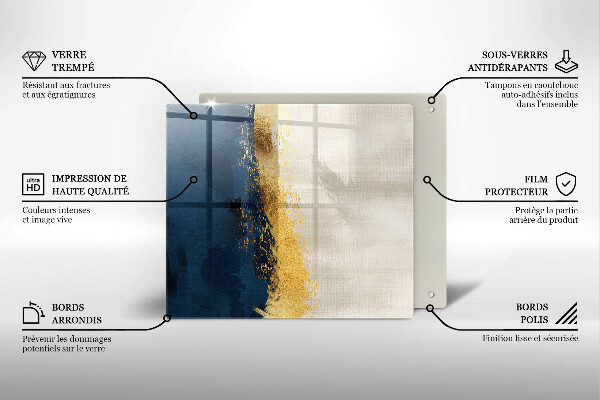 Deska kuchenna Abstrakcja złoto