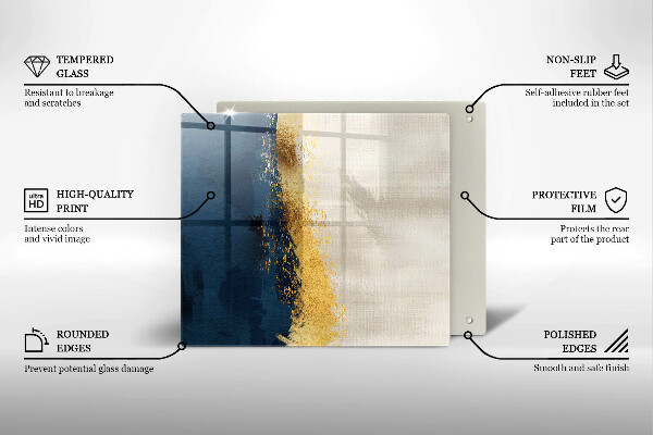 Deska kuchenna Abstrakcja złoto