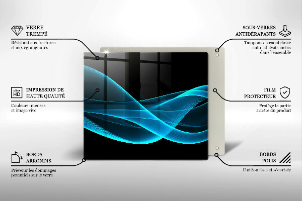 Deska kuchenna Niebieska abstrakcja