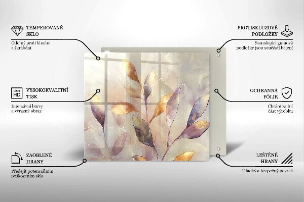 Deska kuchenna Malowane boho liście