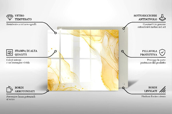 Deska kuchenna Złota abstrakcja