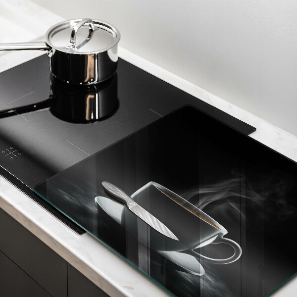 Deska kuchenna Gorąca filiżanka kawy