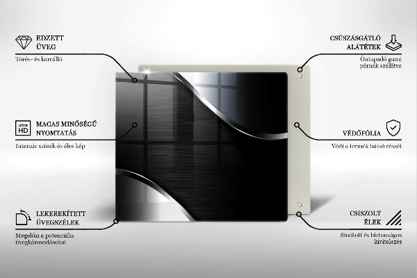 Deska kuchenna Metalowa abstrakcja