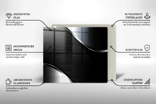 Deska kuchenna Metalowa abstrakcja