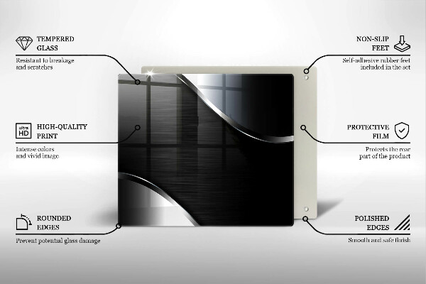 Deska kuchenna Metalowa abstrakcja