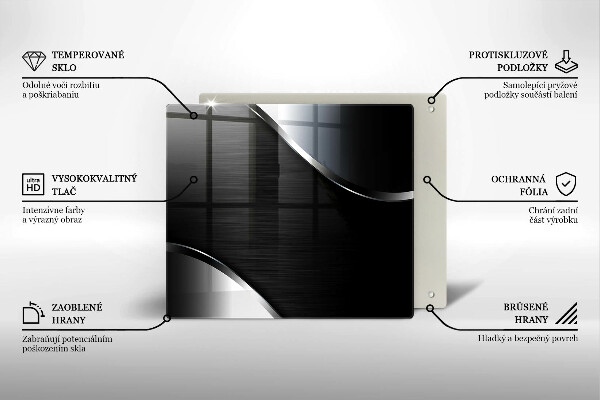 Deska kuchenna Metalowa abstrakcja