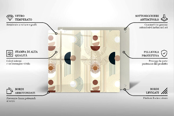 Deska kuchenna Geometria boho kształty
