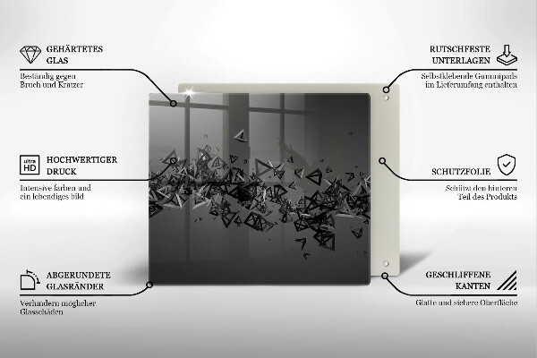 Deska kuchenna Abstrakcja kształty 3D