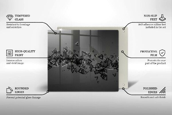 Deska kuchenna Abstrakcja kształty 3D