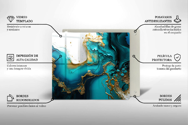 Deska do krojenia Turkusowa abstrakcja