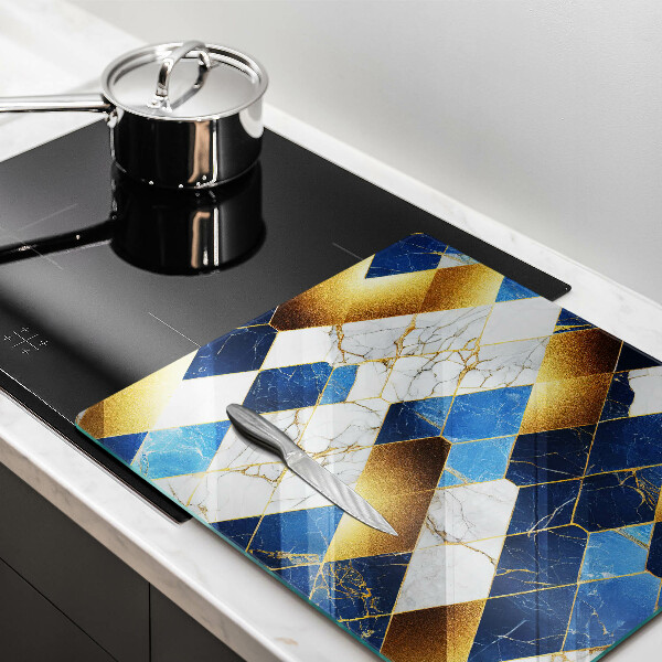 Deska do krojenia Złote romby marmur