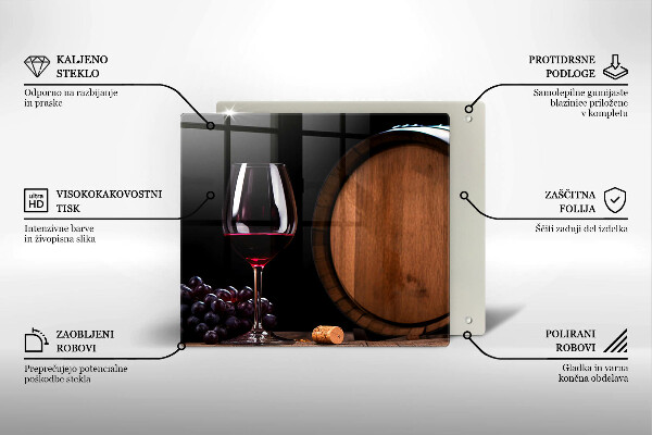 Deska do krojenia Beczka wina kieliszek