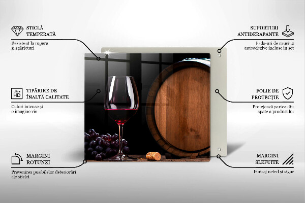 Deska do krojenia Beczka wina kieliszek