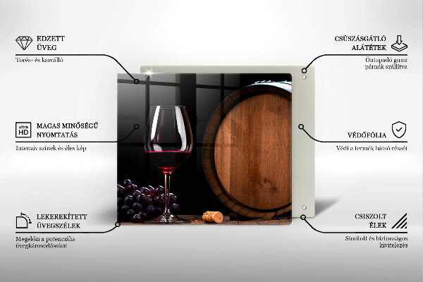Deska do krojenia Beczka wina kieliszek