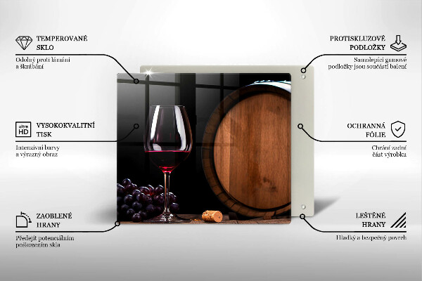 Deska do krojenia Beczka wina kieliszek