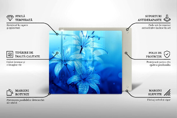 Deska do krojenia Błękitne kwiaty