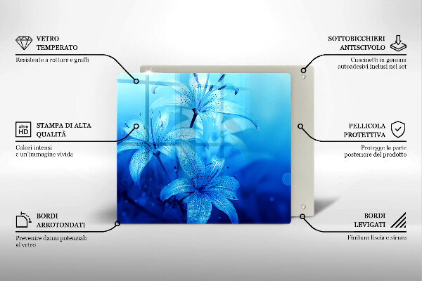 Deska do krojenia Błękitne kwiaty