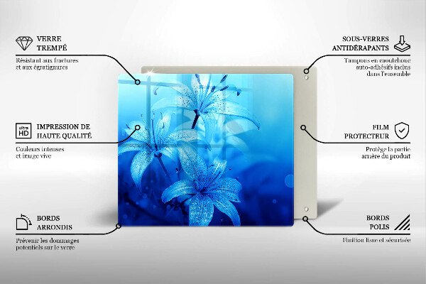 Deska do krojenia Błękitne kwiaty