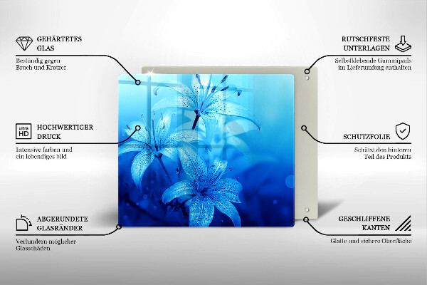 Deska do krojenia Błękitne kwiaty
