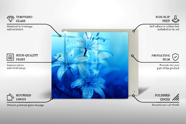 Deska do krojenia Błękitne kwiaty