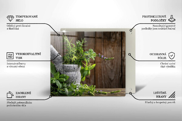 Deska do krojenia Zielone zioła