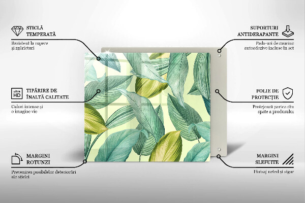 Deska do krojenia Zielone tropikalne liście