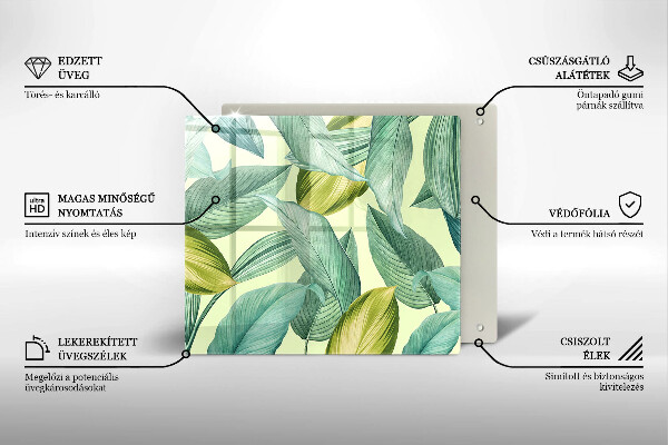 Deska do krojenia Zielone tropikalne liście