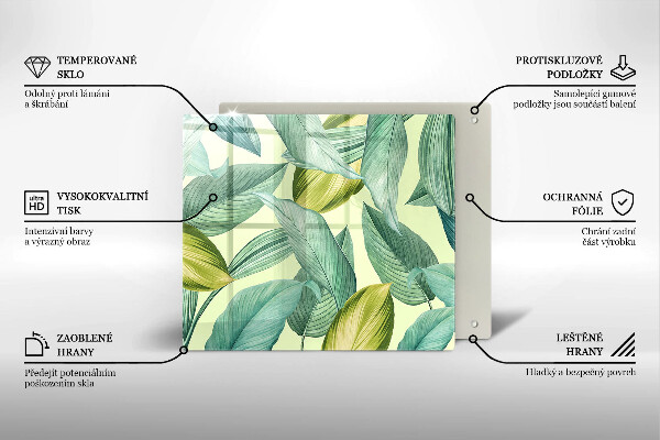 Deska do krojenia Zielone tropikalne liście