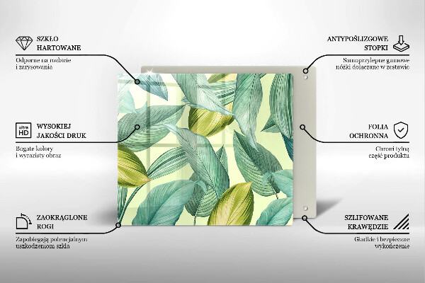Deska do krojenia Zielone tropikalne liście
