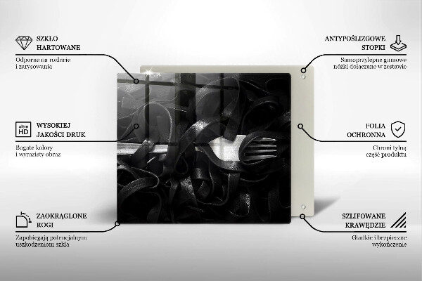 Deska do krojenia Czarny makaron Tagliatelle